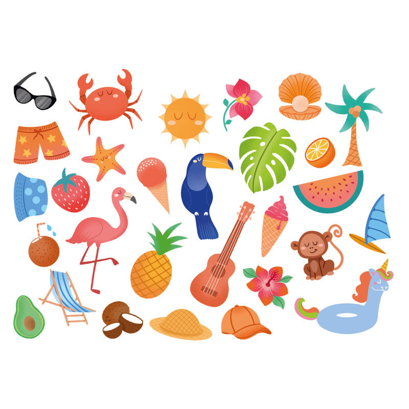 Set tatuaje tropicale, Auzou, Tropicool, 3 ani+