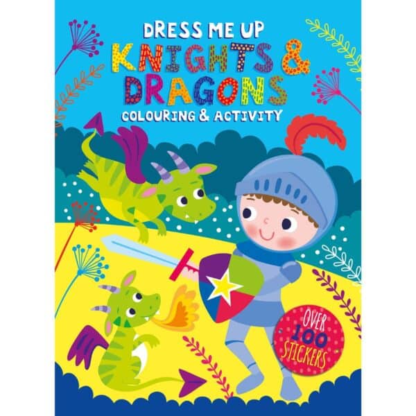 Carte de colorat pentru copii cu activitati - Dress Me Up - Knights & Dragons