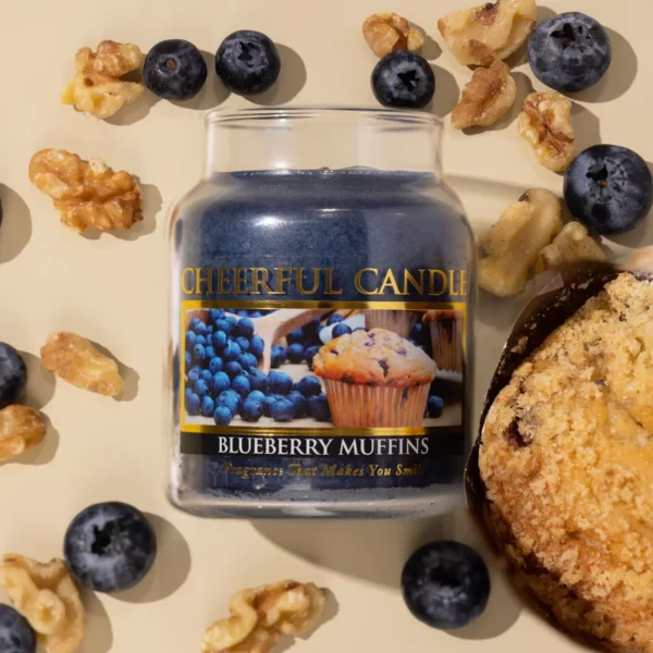 Lumanare parfumata - Cheerful candle - aroma Blueberry Muffins - Mic - 170g