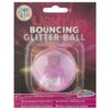 Light Up Bouncing Glitter Ball - Pink 1