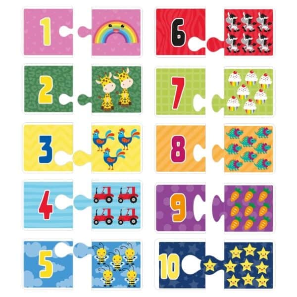 Match the numbers 1 up to 10 - 20 cards 3