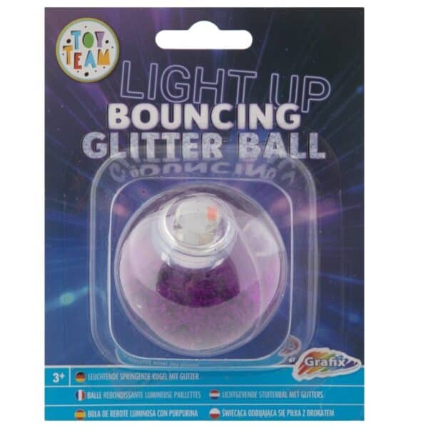Light Up Bouncing Glitter Ball - mov 1