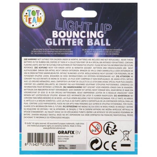 Light Up Bouncing Glitter Ball - mov 2