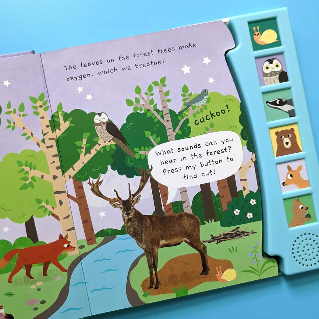 Carte pentru copii - Little Wonders Noisy Forest 6 Button Sound Book