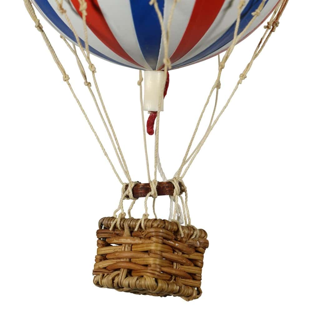 Decoratiune Balon cu aer cald, Authentic Models, Floating The Skies, Red White Blue, 8.5x8.5x13 cm