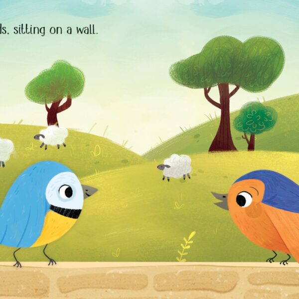 Alternative view of Carte Two Little Dickie Birds sitting on a wall, Usborne, + 18 luni