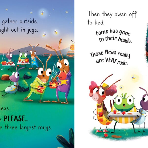 Alternative view of Carte The Fleas who wouldn't say Please, Usborne, + 2 ani