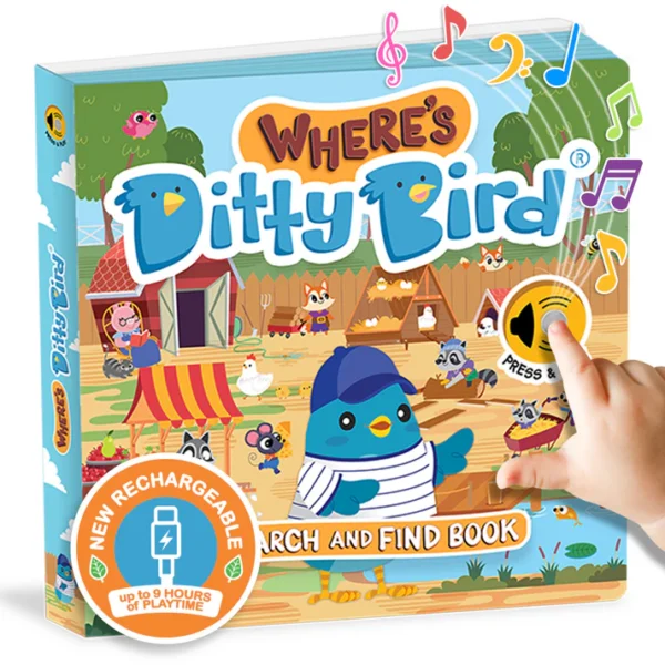 Carte muzicală Where’s Ditty Bird?, Ditty Bird, +6 luni