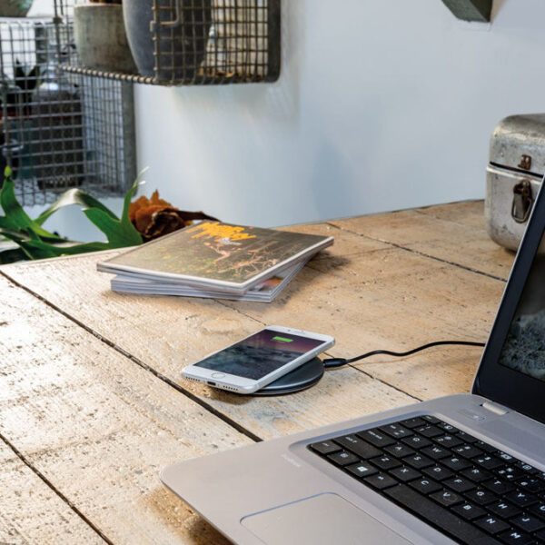 Incarcator wireless aluminiu - gri