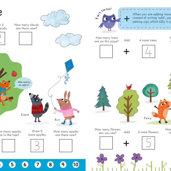 Alternative view of Carte pentru copii, Usborne, Workbooks Adding, 5-6 ani+